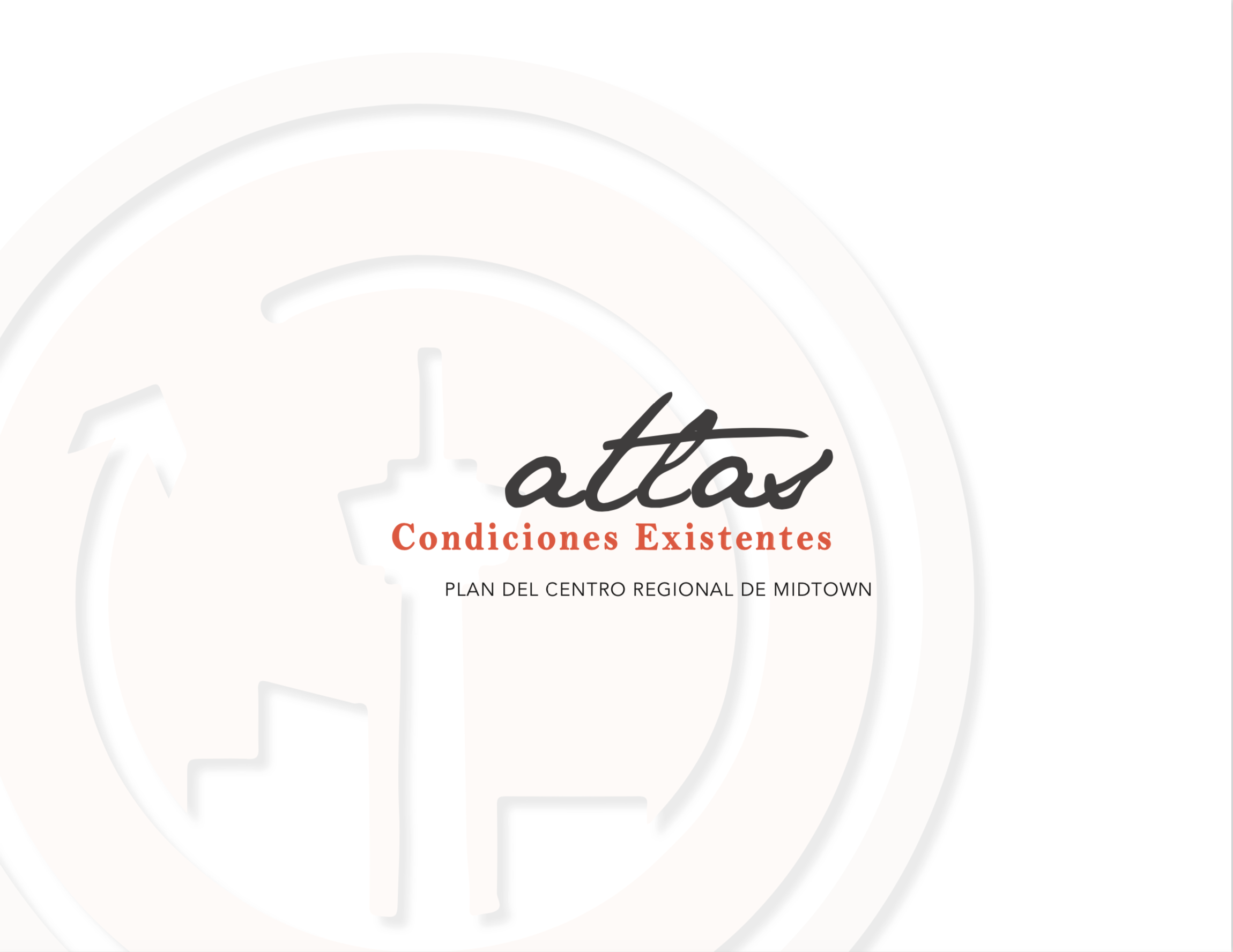 Cover sheet for existing conditions atlas.